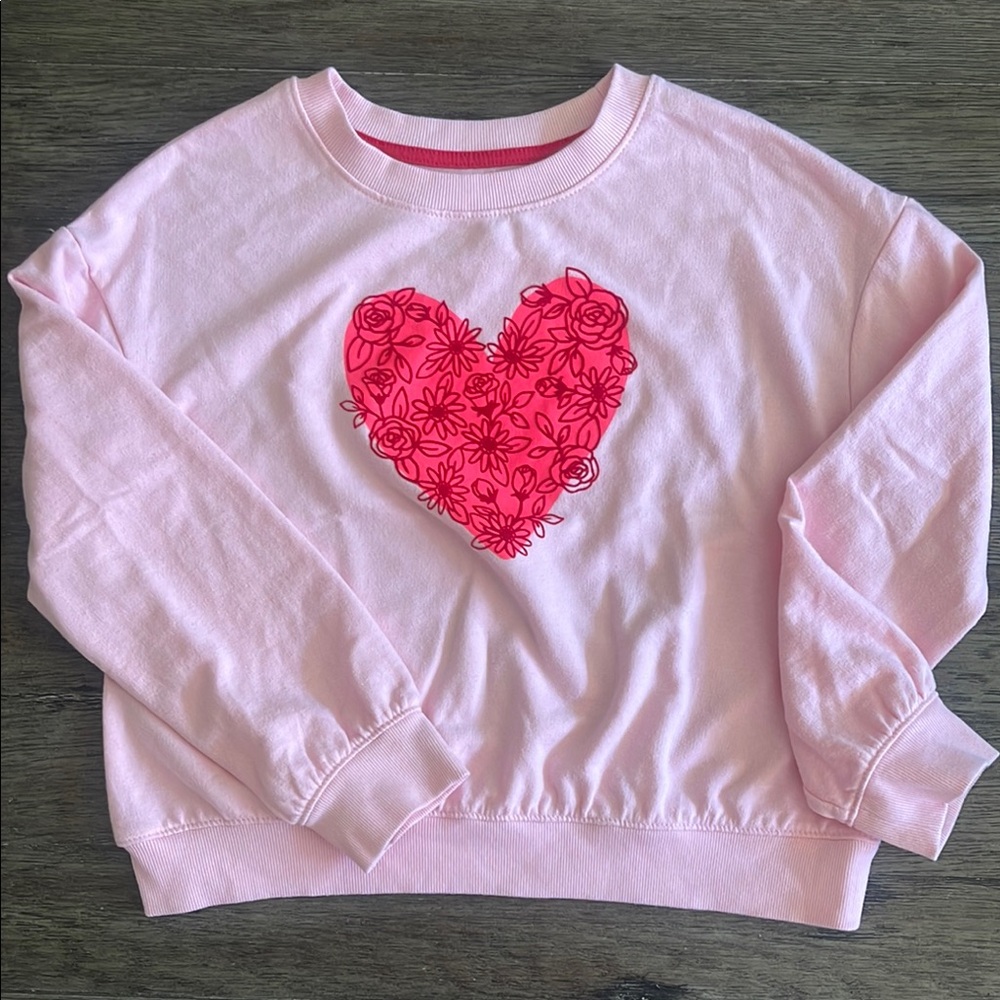 Cat & Jack Pink Sweatshirt and NWT Black Graphic Tee Set - Girls - Picture 4 of 7